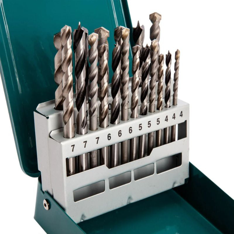 Set de 18 forets mixtes MAKITA D-47173 - bois, métal, maçonnerie