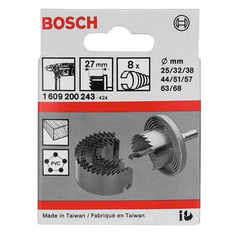 Set de 8 scies-cloches ø 25 à 68 mm BOSCH 1609200243