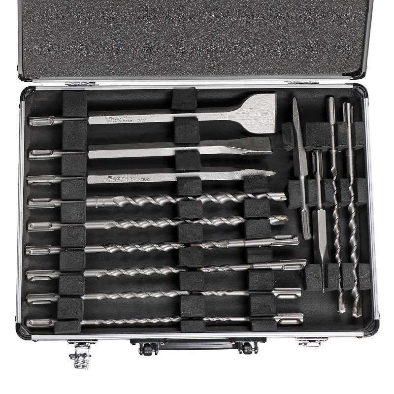 Coffret de Forets et de Burins MAKITA D-42444 à emmanchement SDS-Plus (17 pièces)