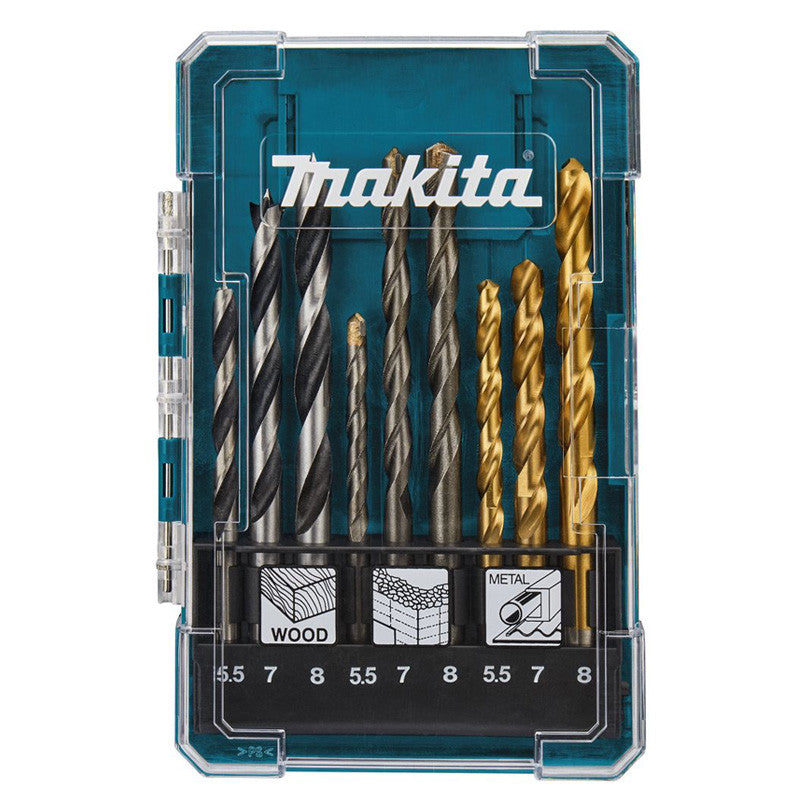 Set de forets métal / maçonnerie / bois MAKITA D-71978 Kit de perçage 9 pièces
