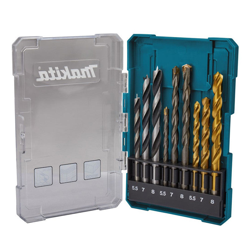 Set de forets métal / maçonnerie / bois MAKITA D-71978 Kit de perçage 9 pièces