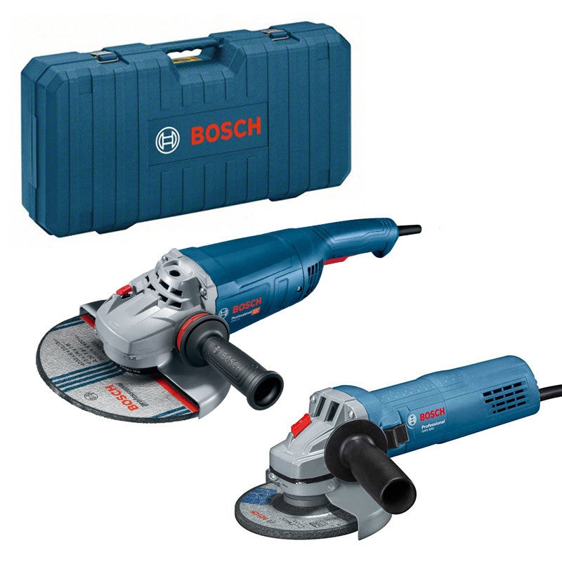 Set de meuleuses d'angle BOSCH 06018C1109 - 230mm et 125mm - En coffret