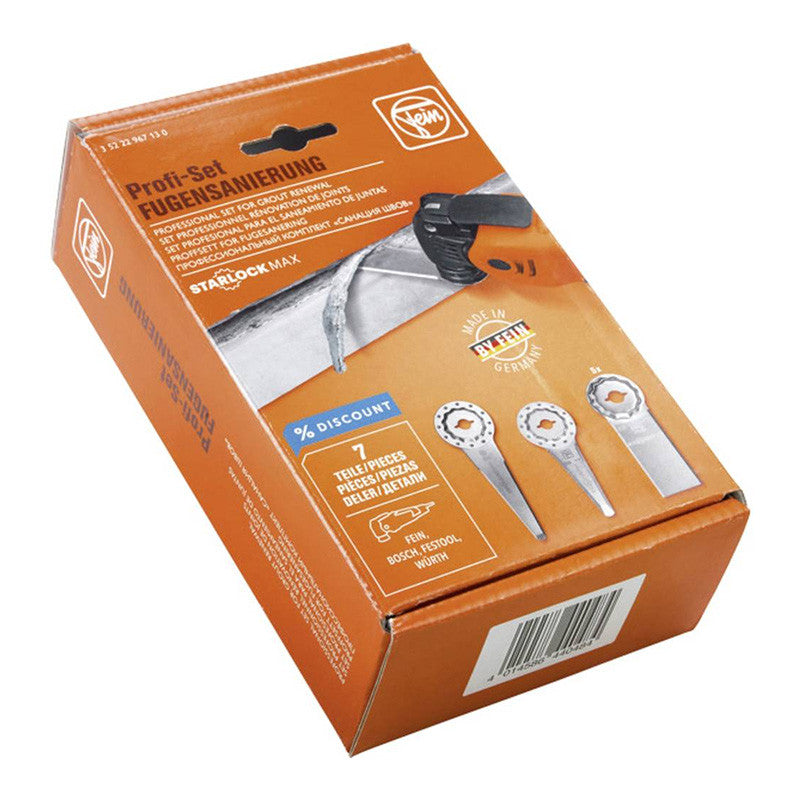 Set professionnel StarlockMax FEIN 35222967130 - Pour rénovations de joints de dilatation - 7 accessoires