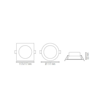 Spot LED encastré FAN EUROPE INTEC INC-SNIPER-QR120 - Orientable 38° - CCT - 1165lm - 12W