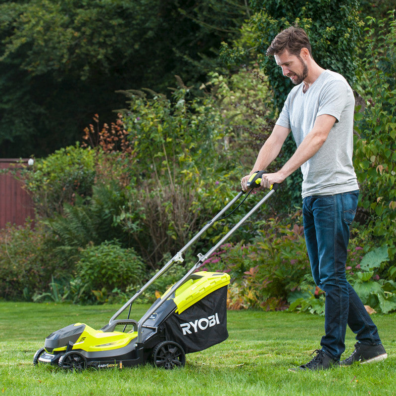 Tondeuse 18V RYOBI RLM18X33B40 - Ø coupe 33 cm - ramassage et mulching - 1 bat Li-Ion 4,0 Ah + chargeur rapide