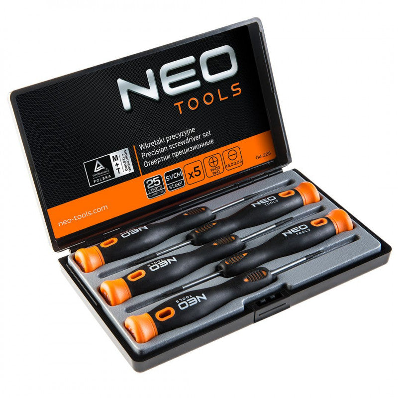 Tournevis de précision NEO TOOLS 04-225 jeu de 5 pièces SvCm