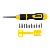 Tournevis porte-embouts a cliquet STANLEY 0-68-010 + 10 embouts