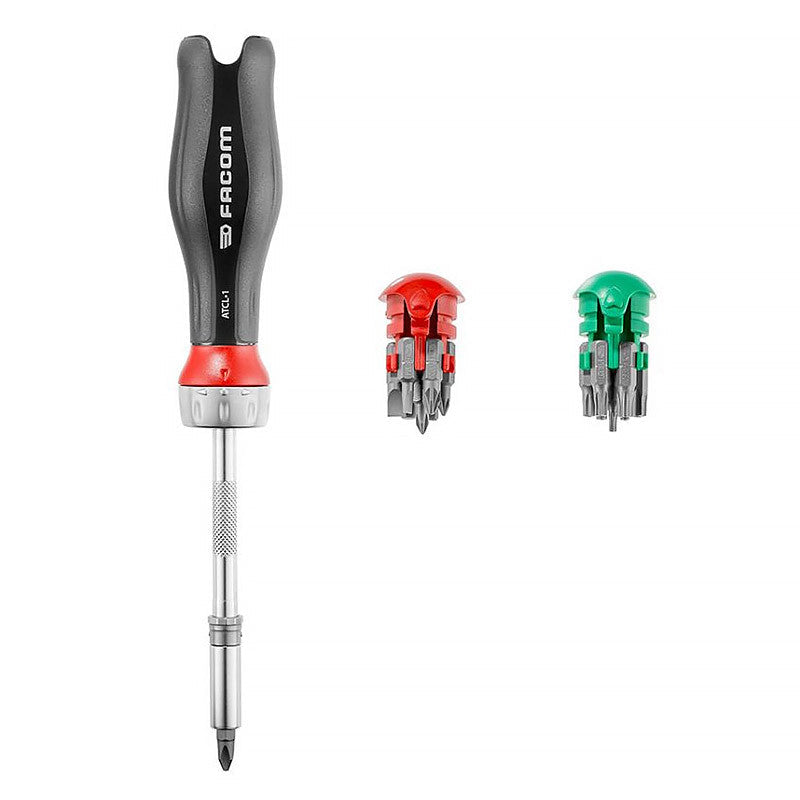 Tournevis Protwist à cliquet FACOM ATCL.1PB + 15 embouts