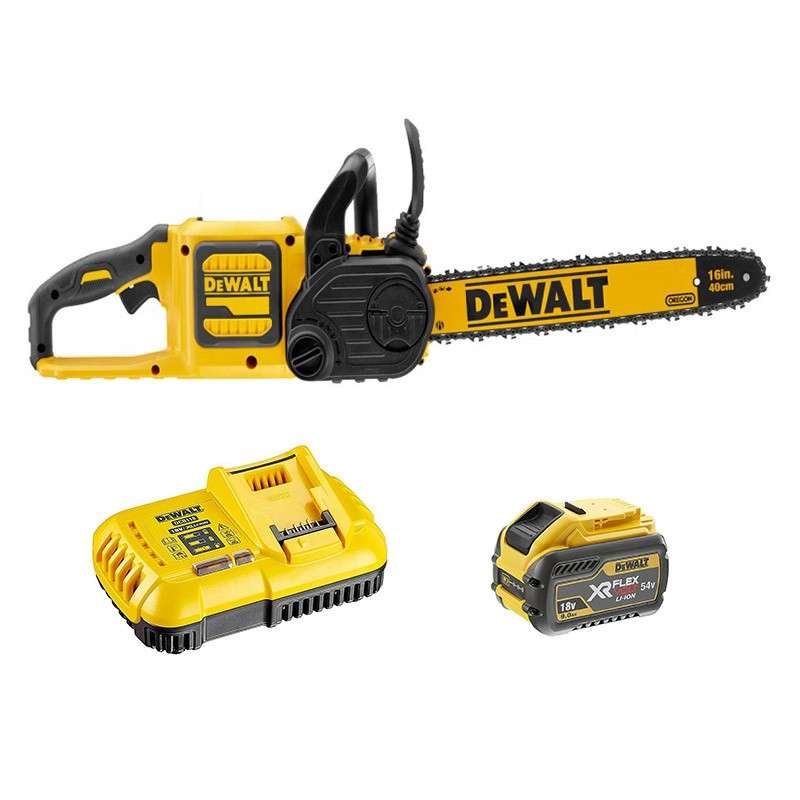 Tronçonneuse 40cm 54V DEWALT DCM575X1-QW avec une batterie 9,0 Ah FLEXVOLT