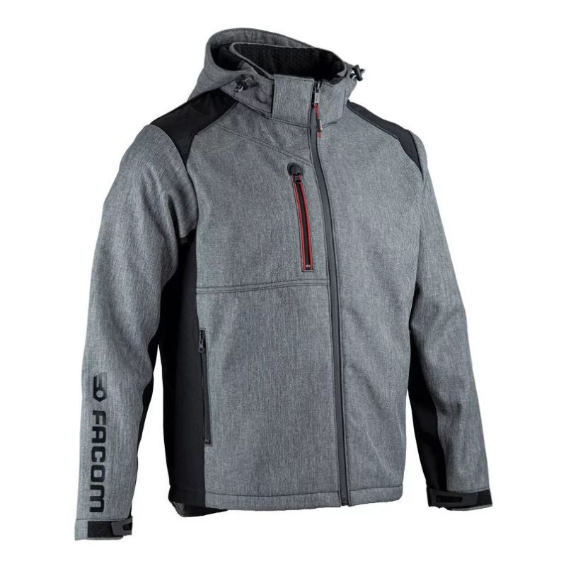 Veste de travail Softshell FACOM TRIAL FXWW2020E bicolore à capuche amovible