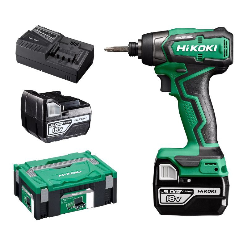 Visseuse à chocs 18V HIKOKI WH18DDWPZ 140 Nm - 2 batteries 5,0Ah + chargeur en coffret HitCase 2