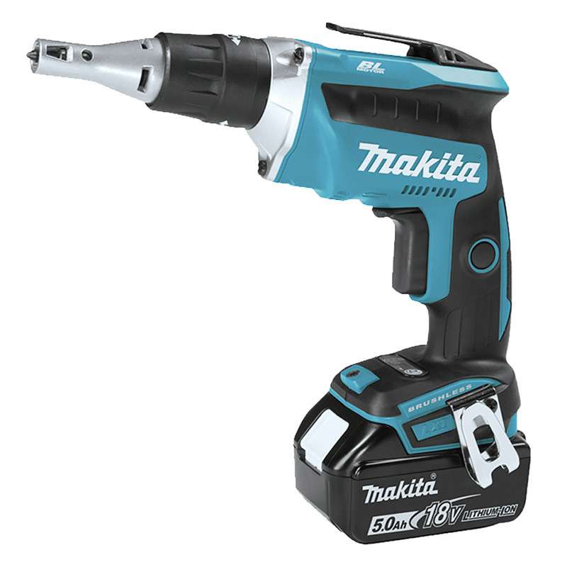 Visseuse automatique à placo MAKITA DFS452TJX2 18V Li-Ion (2x5Ah) à vis en bande (5 x 25 à 55 mm)