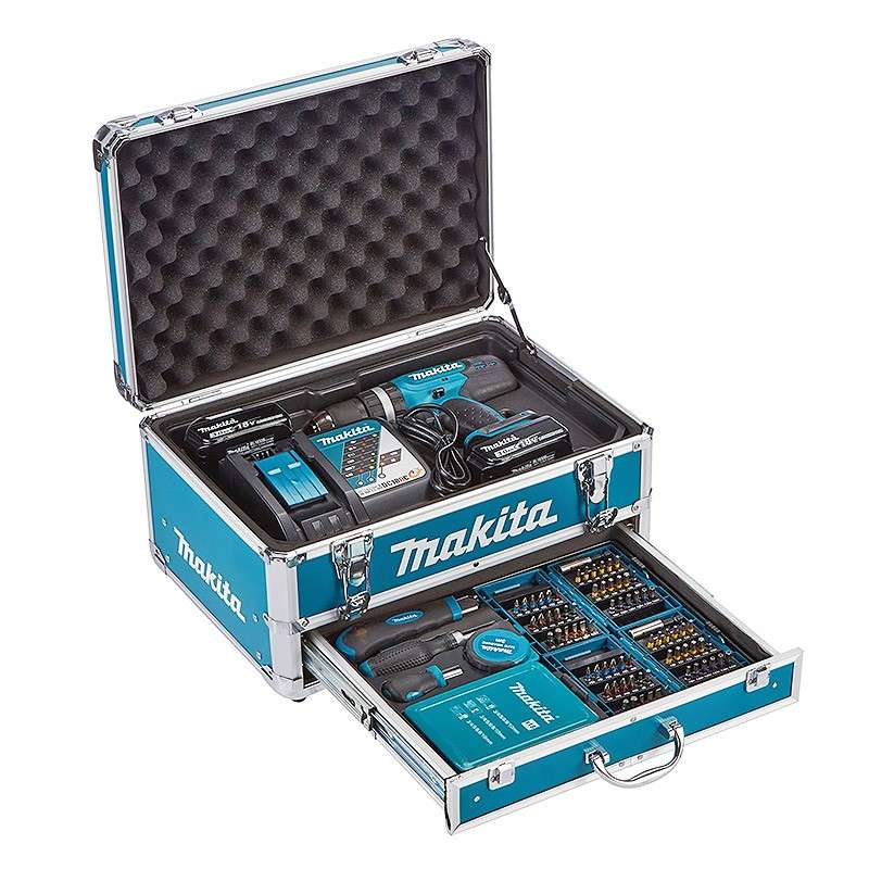 Visseuse Perceuse à Percussion MAKITA DHP453RFX2 à Batteries LXT 18 V (2 x 3,0 Ah)