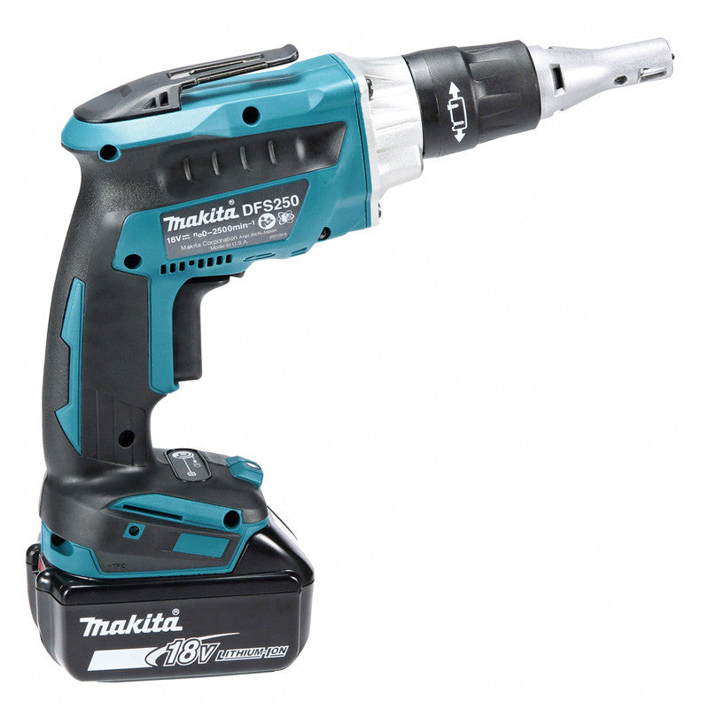 Visseuse plaque de plâtre LXT® MAKITA DFS250RTJ 18 V Li-Ion - 5 Ah