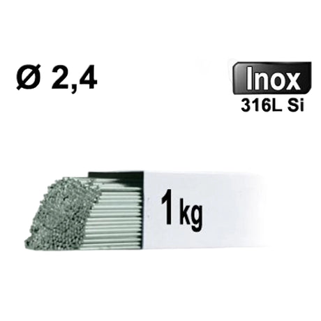Baguettes inox 316L  L. 1m  Étui 5 kg GYS