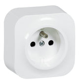 Prise de courant avec terre saillie Profil Eco - 16A - blanc