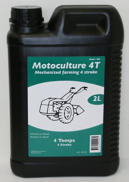 Huile 4 Temps Motoculture 2 Litres – Lubrifiant Moteur pour Tondeuse, Motoculteur, Tracteur Tondeuse – Anti-Corrosion