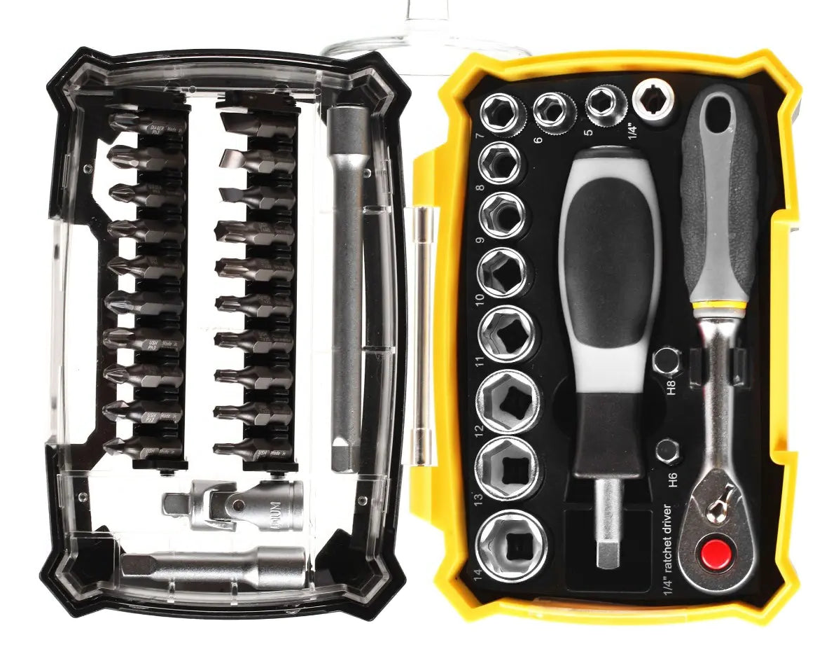 Coffret vissage - DIAGER  - 36pcs embouts L25-50mm + douilles  - 6000C