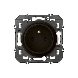 Prise de courant easyréno 2P+T faible profondeur dooxie 16A noir
