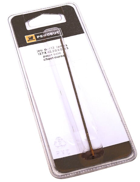 Lames scie à chantourner - 12 pièces - 127x0,28x0,65mm