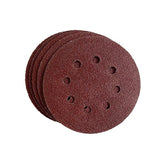 Disque perforé agrippant - 8 trous - Grain 40 - Lot de 5 - D125mm