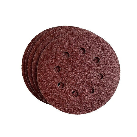 Disque perforé agrippant - 8 trous - Grain 40 - Lot de 5 - D125mm