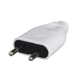 Fiche électrique mâle 2 pôles 6A couleur blanc