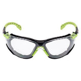 Lunettes 3M™ Solus™ 1000 traitement Scotchgard™ - Branches Vert/Noir - Joint amovible  Transparent