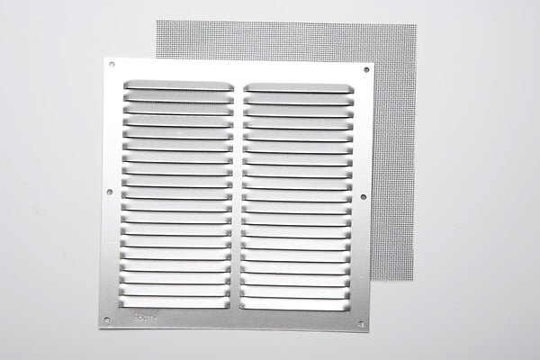 Grille d'aération aluminium mat à visser 20x20cm
