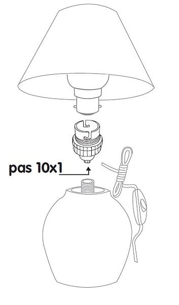 3233550854527 - Douille B22 plastique