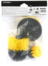 Tivoly   3 BROSSES POLYPROPYLENE MIXTES : PLATE & RONDE