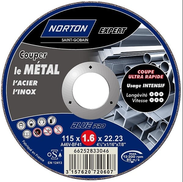 66252833046 - Disque Ã  tronÃ§onner mÃ©tal.