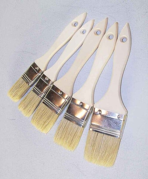 N6010 - Lot 5 pinceaux plats