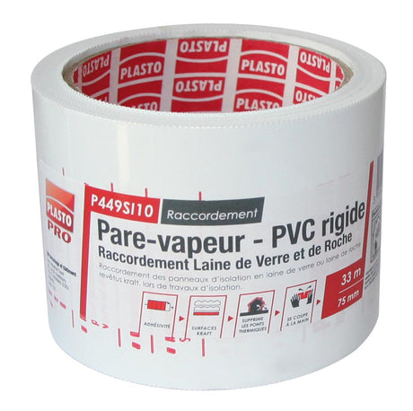 Raccordement Laine de Roche / Laine de Verre - P449SI10 Imprimé 33m x 75mm