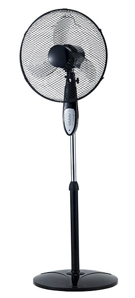 Ventilateur sur pied - Plastique et métal - Noir - 40cm