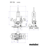 Défonceuse METABO 8mm filaire 710W OFE 738