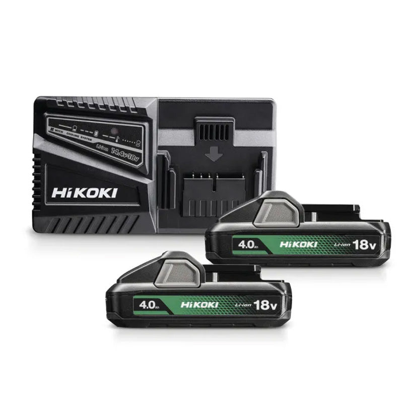 Pack de 2 Batteries 4.0Ah compact BSL1840M et 1 Chargeur UC18YFSL - HIKOKI