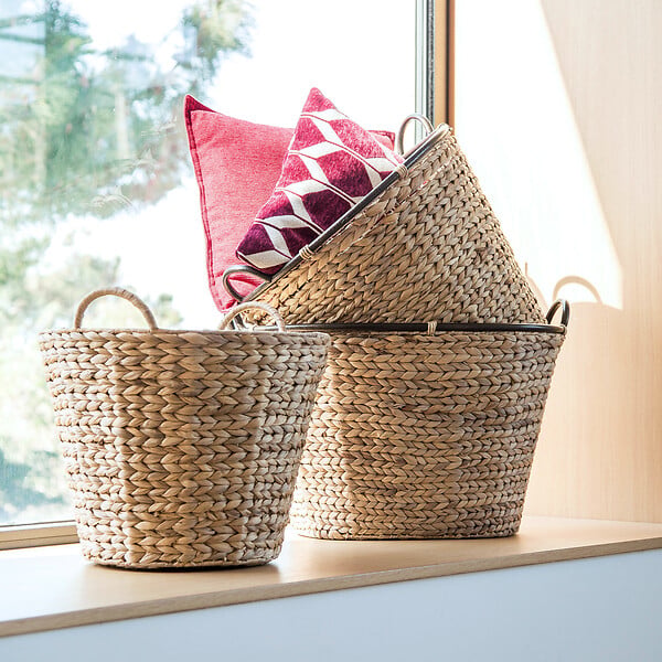 Panier à bûches Pipa - Jacinthe - Naturel