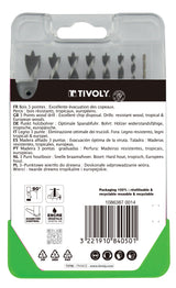 Tivoly   Coffret 8 forets bois 3 pointes gradués SLR Ø 2 à 10mm