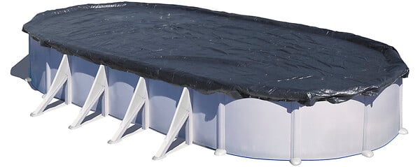 Bâche hivernage tendeur piscine ovale - 5x3m - 120g-m2