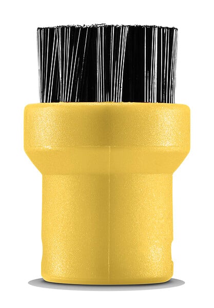 Set de brosse ronde - Noir et jaune - 4 pièces