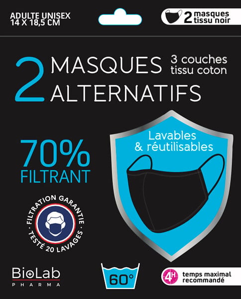228175 - 2 masques lavables alternatifs
