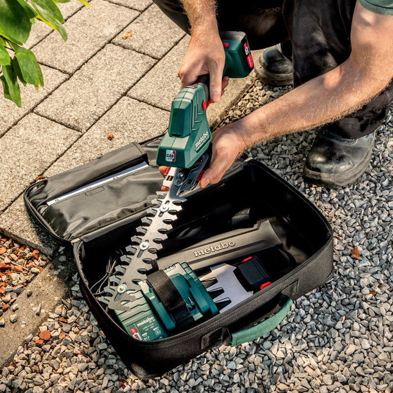 Taille-bordures METABO 12 V PowerMaxx SGS 12 Q  1x 2,0 Ah Li-Power, SC 30 + coffret