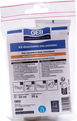 Kit étanchéité complet GEB pour raccords à visser métalliques 50ml + filasse 20g