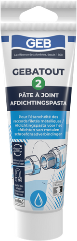 Pâte à joint non durcissante GEB Gebatout 2 pour raccords filetés métalliques 125ml