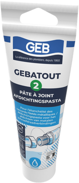 Pâte à joint non durcissante GEB Gebatout 2 pour raccords filetés métalliques 125ml
