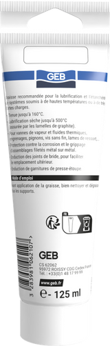 Graisse graphitée pour serrure GEB lubrification sèche 125ml