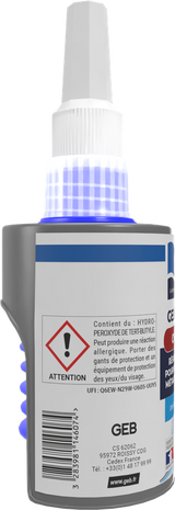 Résine anaérobie d'étanchéitée GEB pour raccords filetés métal chauffage et air comprimé 75ml