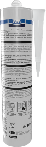 Colle réfractaire GEB COLLAFEU 310 ml résistante jusqu’à 1100°C
