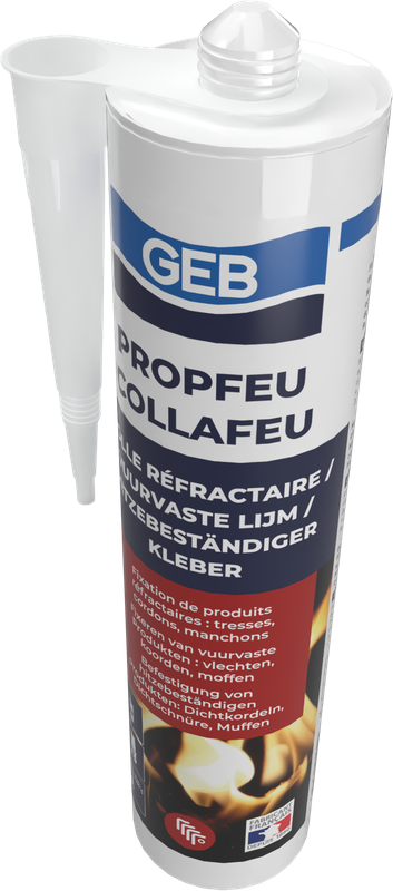 Colle réfractaire GEB COLLAFEU 310 ml résistante jusqu’à 1100°C